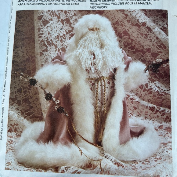 Sew 5 Christmas Patterns McCalls Vintage Santa Tree Stocking Wreaths 1990s - Picture 4 of 10